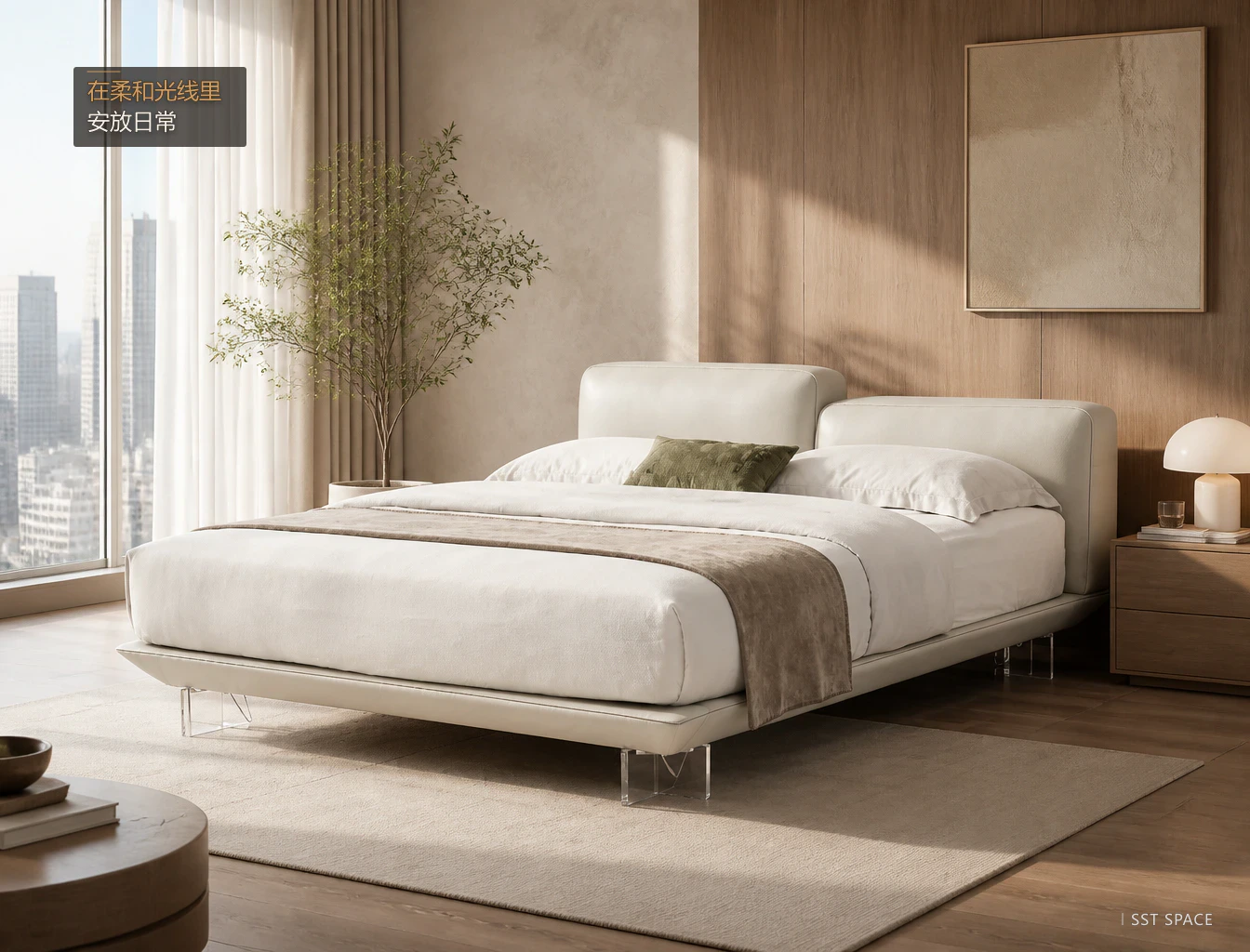 C121 High-Back Platform Bed 5