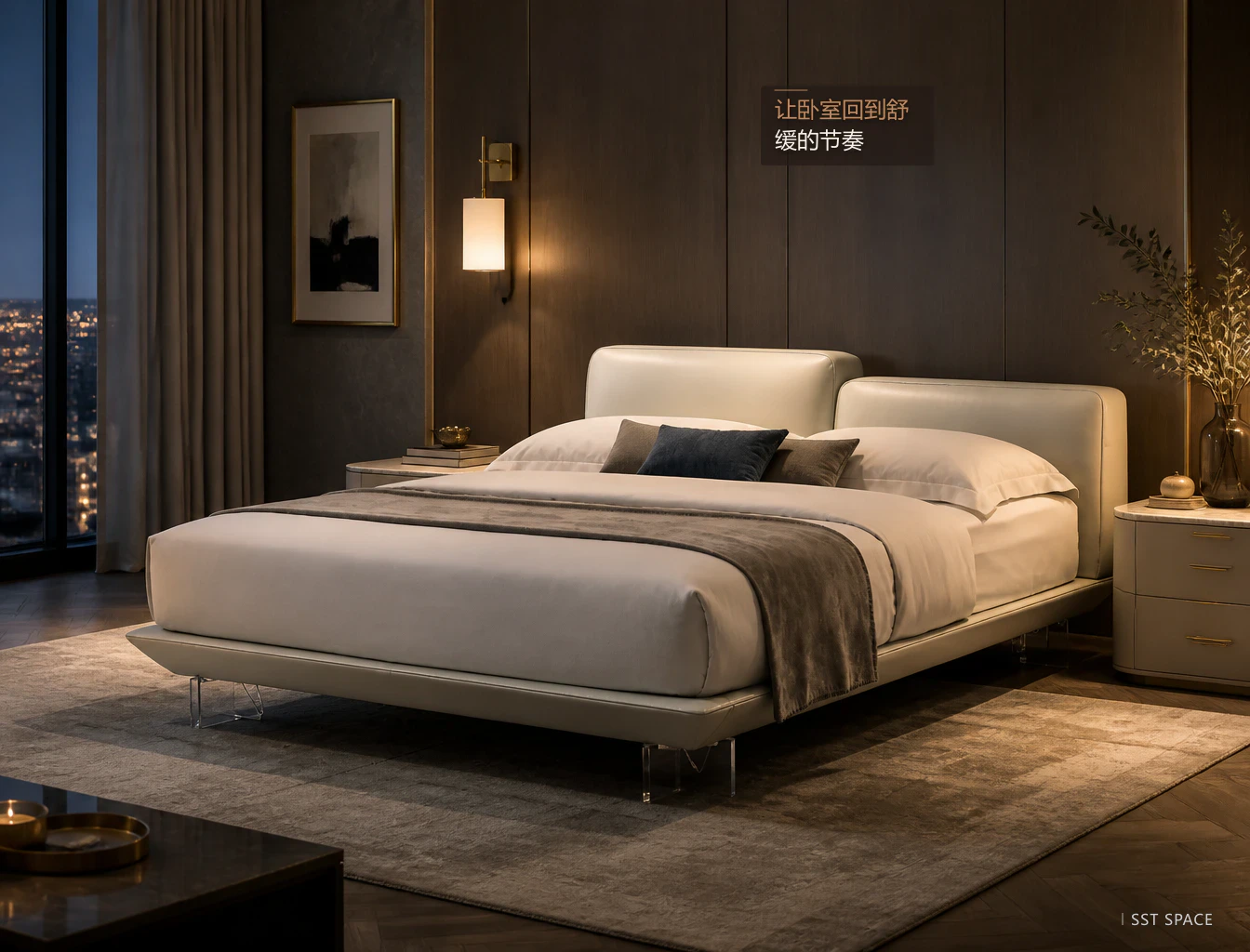 C121 High-Back Platform Bed 6