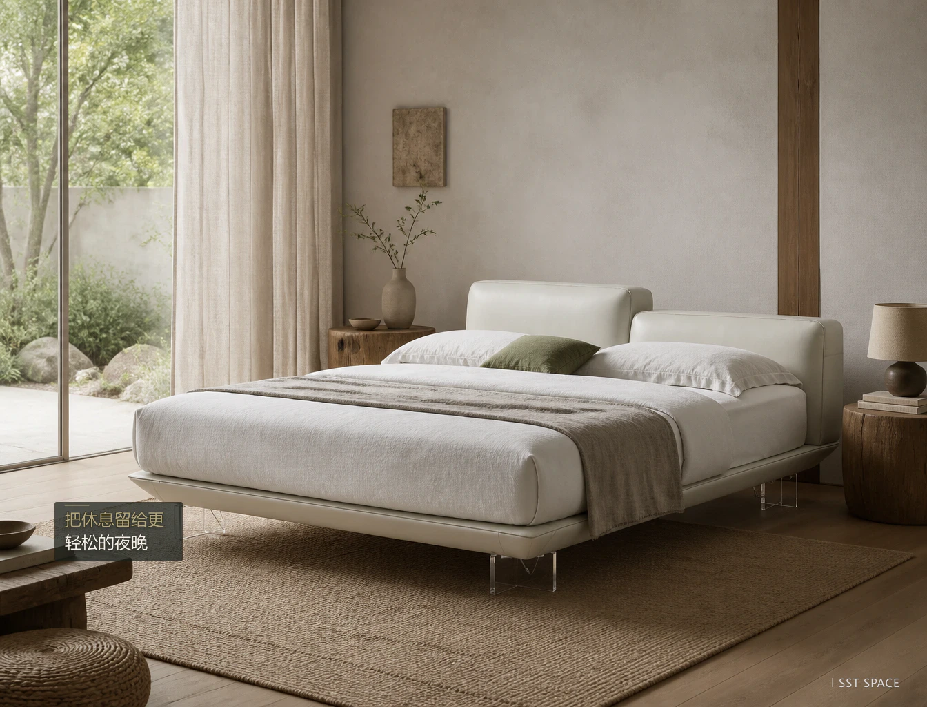C121 High-Back Platform Bed 7