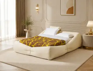 C116 Cassina Fabric Upholstered Bed 11