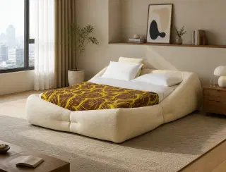 C116 Cassina Fabric Upholstered Bed 12