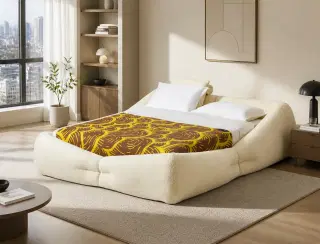 C116 Cassina Fabric Upholstered Bed 13