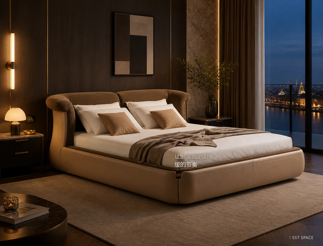 C105 Twin-Ear Upholstered Bed 6