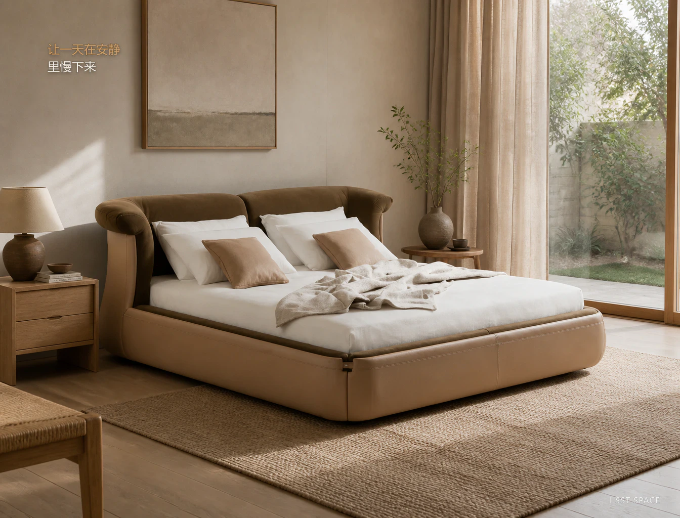 C105 Twin-Ear Upholstered Bed 7