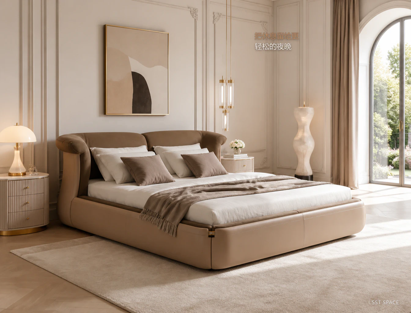 C105 Twin-Ear Upholstered Bed 8