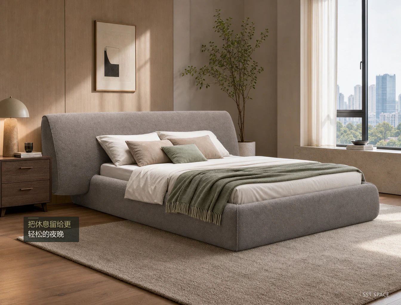 C112 Minotti Blake Upholstered Bed 9