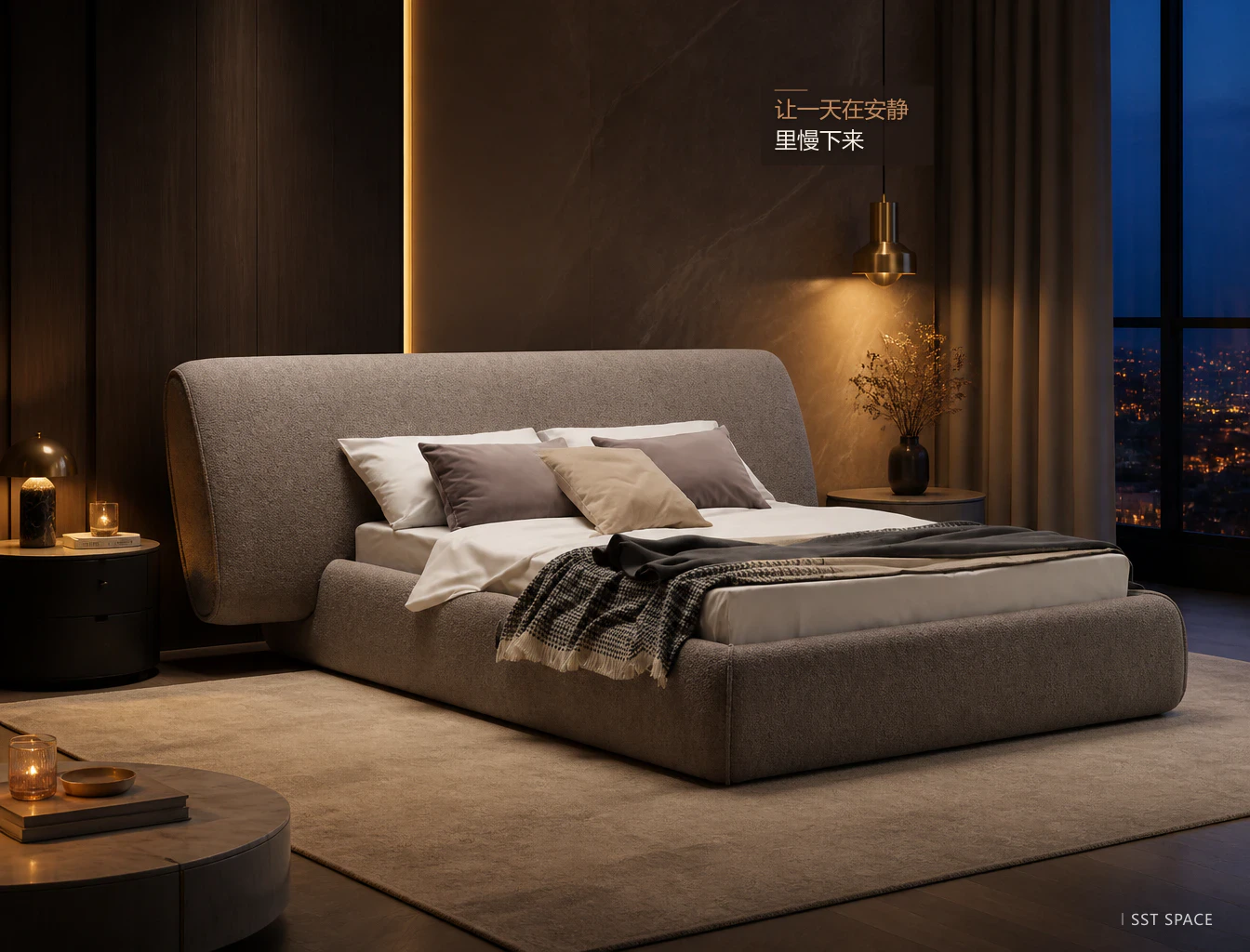 C112 Minotti Blake Upholstered Bed 12