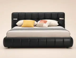 C101 Square Button-Tufted Bed 2