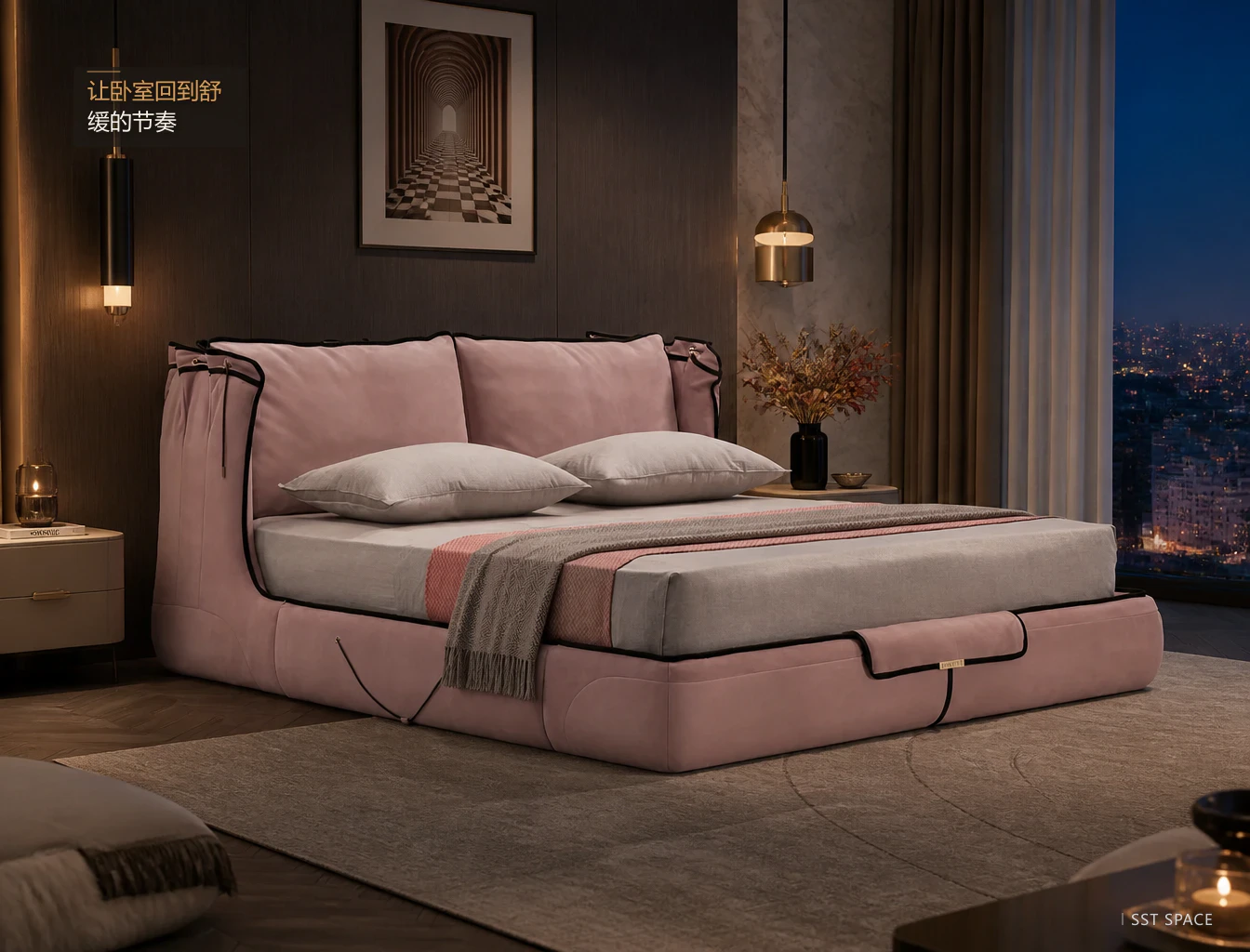 C100 Pocket Upholstered Bed 9