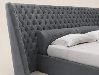 C117 Wide-Panel Upholstered Bed 5