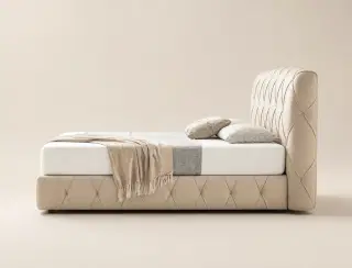 C078 Diamond-Tufted Upholstered Bed 5