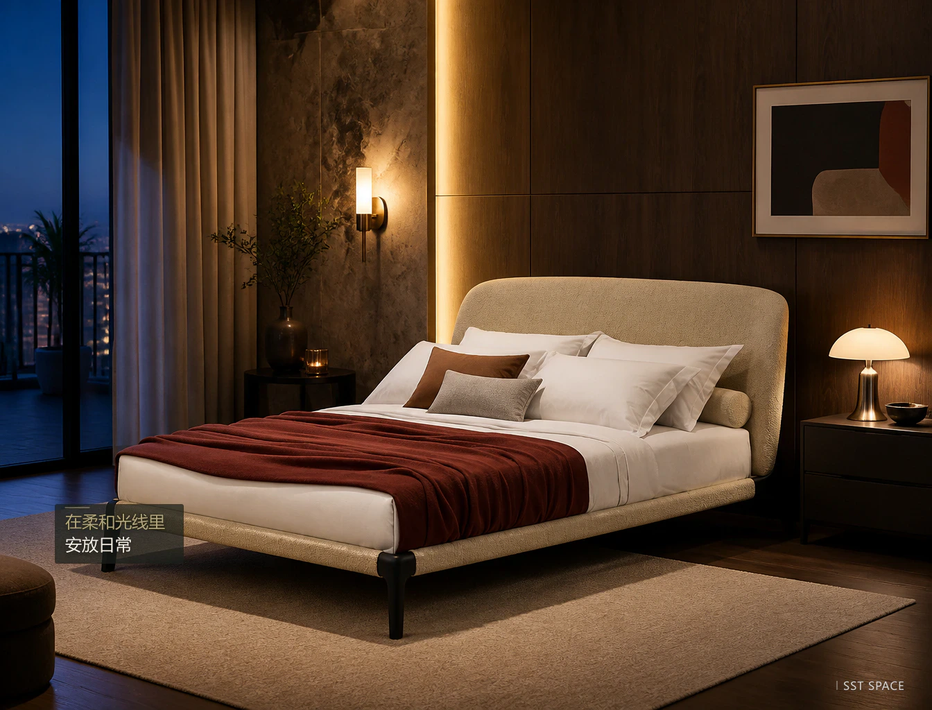 C111 Poliform Curve Bed 9