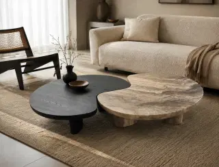 CJ-99-STONE two-tone cloud-form configuration coffee table 2