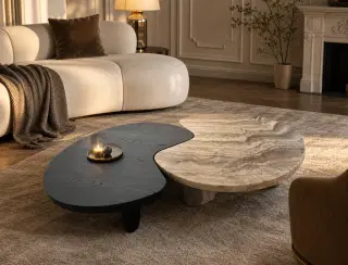 CJ-99-STONE two-tone cloud-form configuration coffee table 3