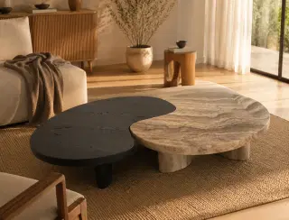 CJ-99-STONE two-tone cloud-form configuration coffee table 4