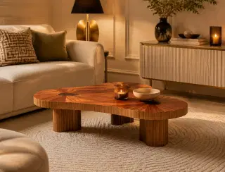 CJ-87 Walnut Sunburst Coffee Table 3