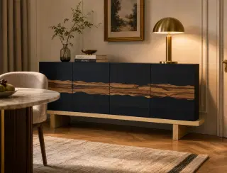 CBG-23 Charcoal Black Flow-Grain Sideboard 3