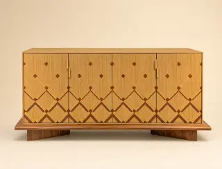 CBG-13 Vintage Diamond-Pattern Sideboard 1
