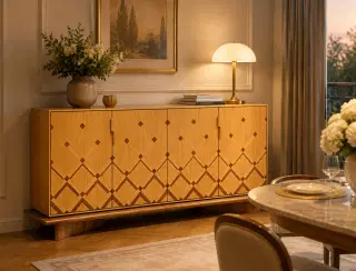 CBG-13 Vintage Diamond-Pattern Sideboard 3
