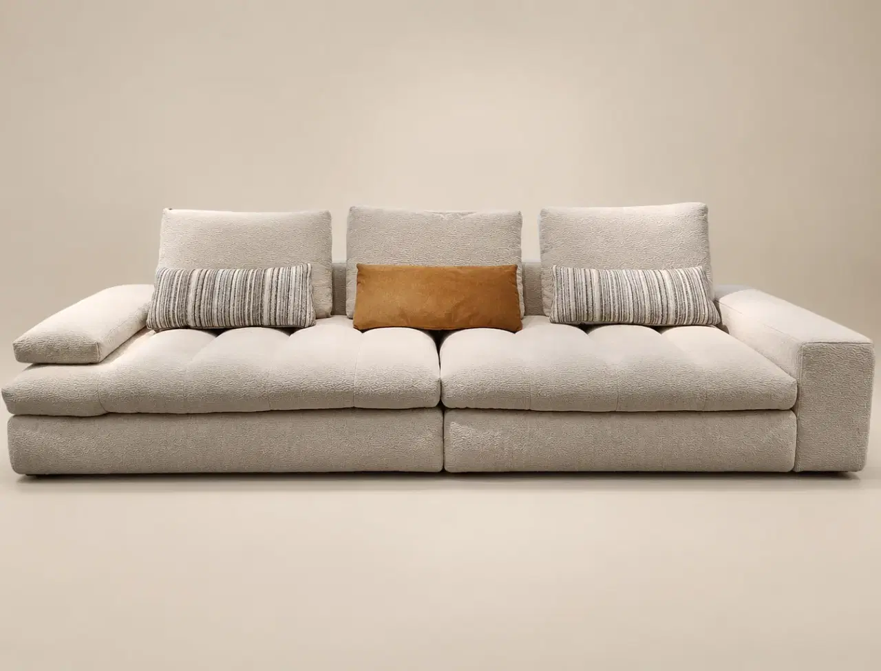 2420 Ivory Cloud Wide-Seat Sofa