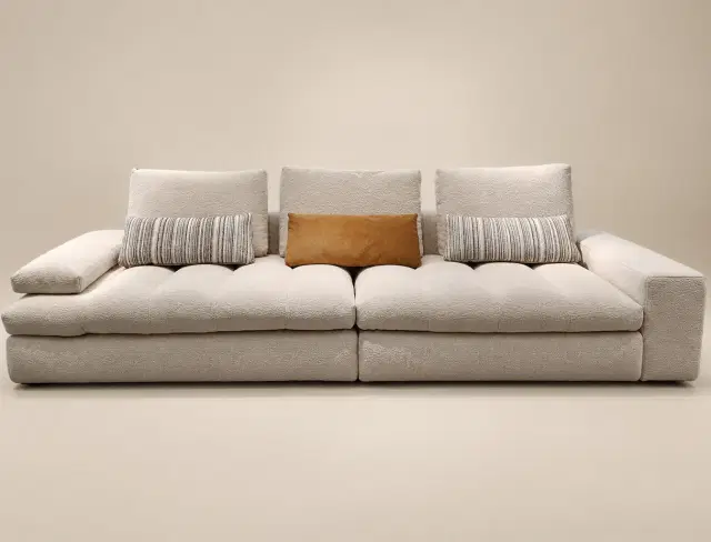 2420 Ivory Cloud Wide-Seat Sofa