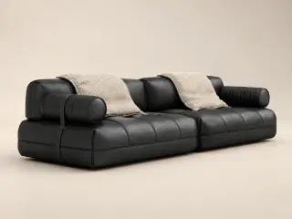 D9025墨曜环枕·低趴双联沙发 2