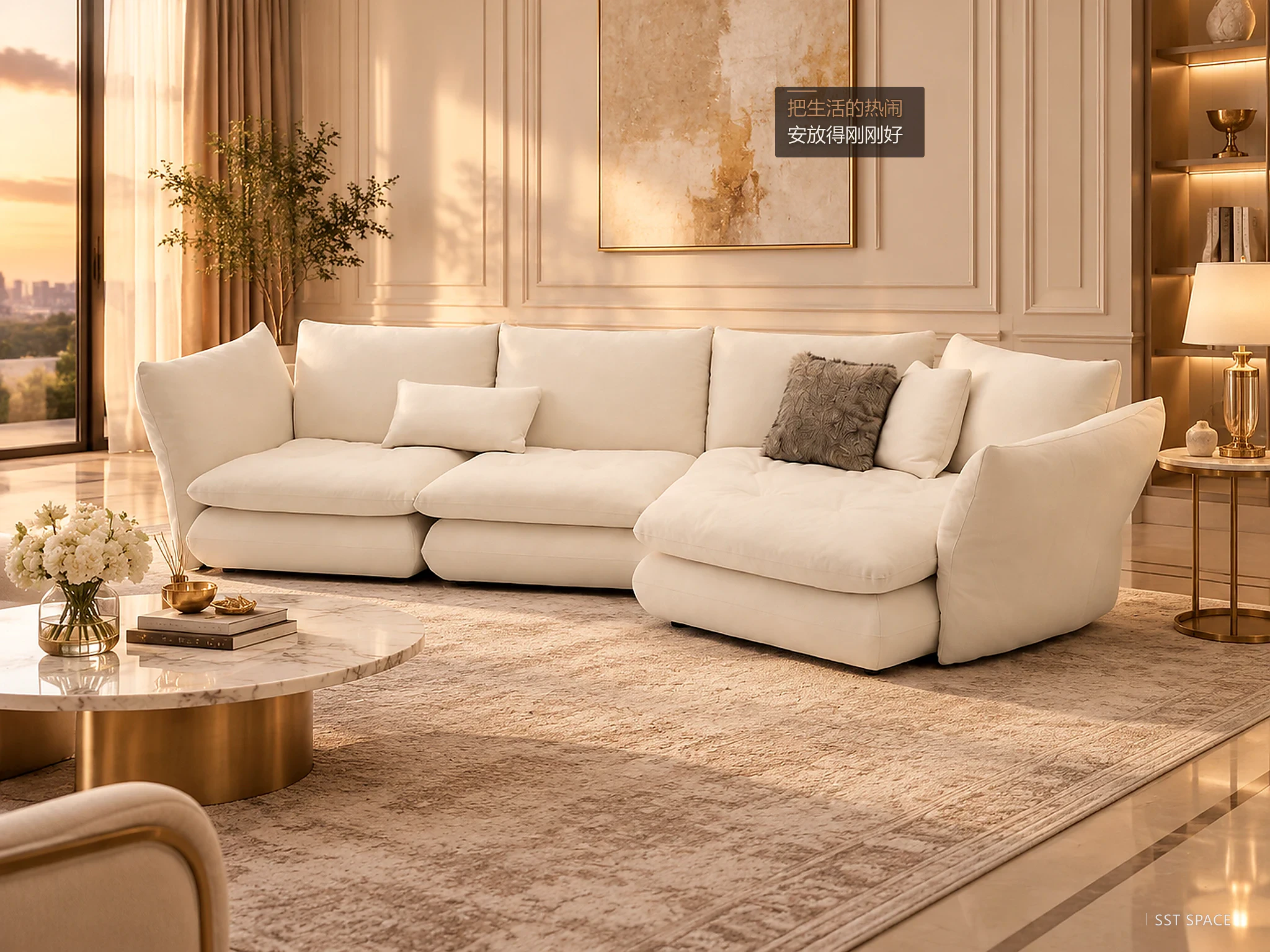 D8061 Cloud Wing Corner Modular Sofa 4