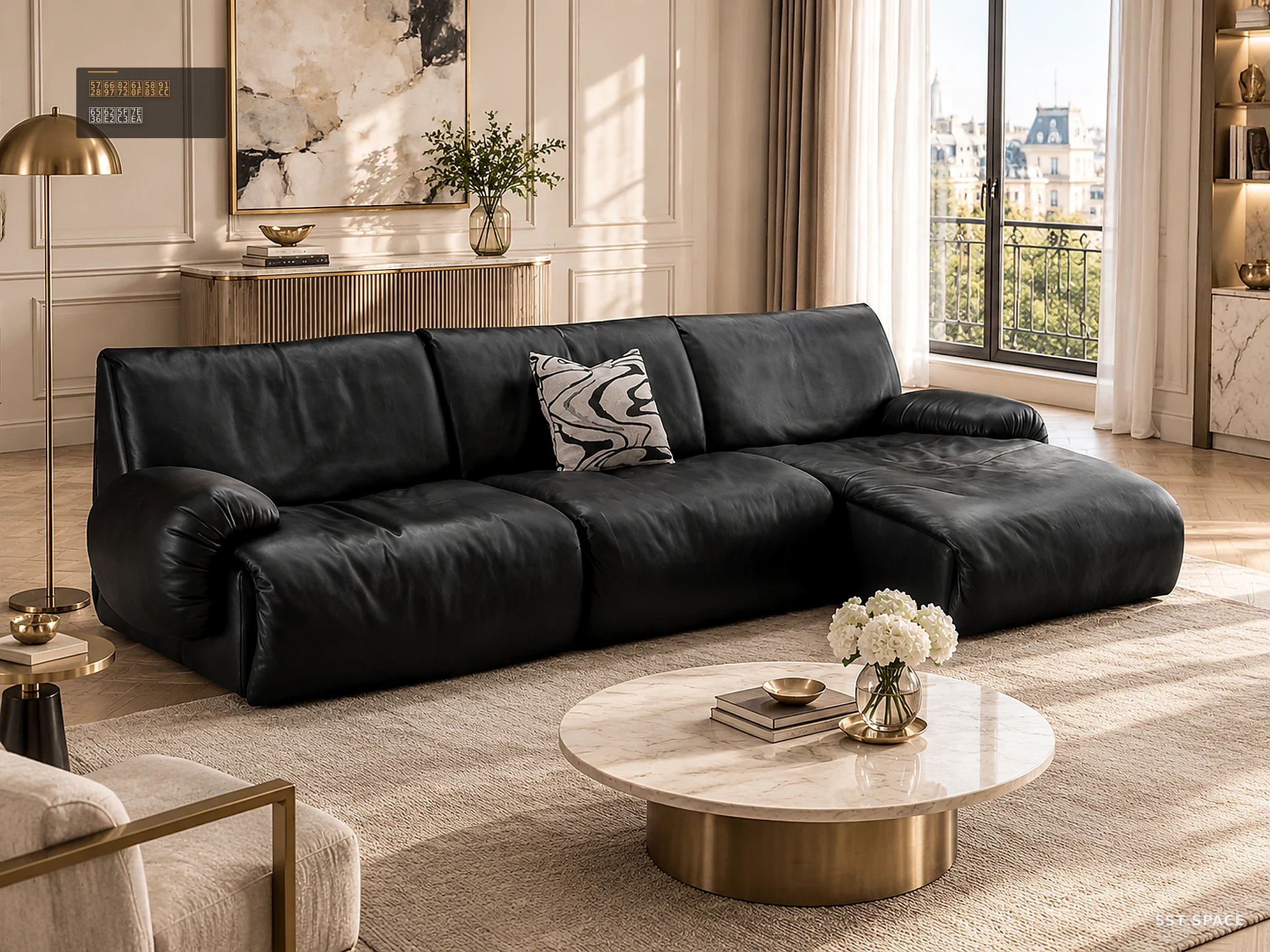 D8066 Xuanmu Yunjie Modular Chaise Sofa 4