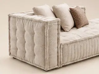 D6086 Cream Square Modular Sofa 3