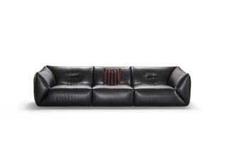 D6056 Obsidian Black Folded-Wing Sofa 3