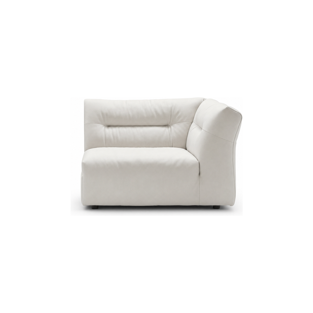 D8073 Ivory Mist Bay Curved Three-Seat Sofa