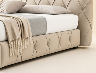 C078 Diamond-Tufted Upholstered Bed 4