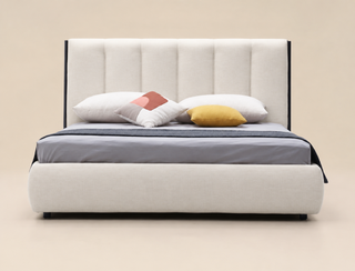 C072 Piped Upholstered Bed 1